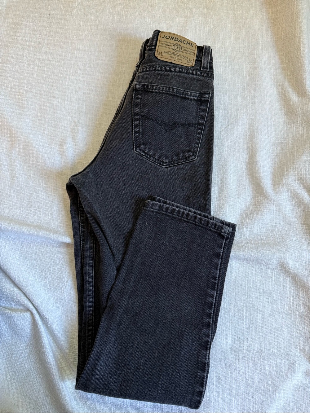 Jordache Women's High-Rise Washed Black Denim Jeans